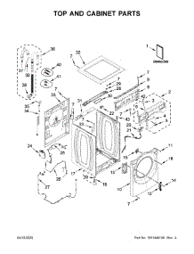 Top And Cabinet Parts parts for Whirlpool Washer WFW5620HW1 from AppliancePartsPros.com