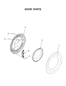 Door Parts parts for Whirlpool Washer WFW5620HW1 from AppliancePartsPros.com