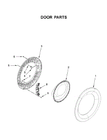 Door Parts parts for Whirlpool Washer WFW5620HW2 from AppliancePartsPros.com