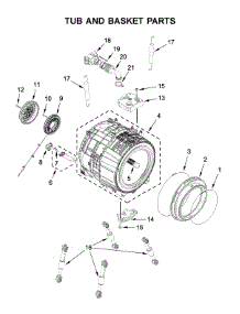 Tub And Basket Parts parts for Whirlpool Washer WFW6620HC2 from AppliancePartsPros.com