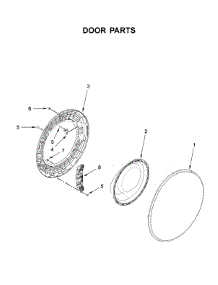 Door Parts parts for Whirlpool Washer WFW6620HW1 from AppliancePartsPros.com