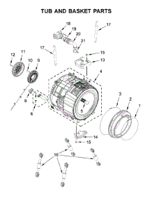 Tub And Basket Parts parts for Whirlpool Washer WFW6620HW1 from AppliancePartsPros.com
