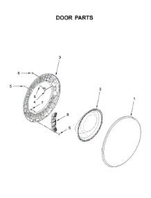 Door Parts parts for Whirlpool Washer WFW8620HC1 from AppliancePartsPros.com