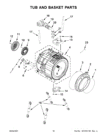 Tub And Basket Parts parts for Whirlpool Washer WFW8620HC4 from AppliancePartsPros.com
