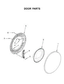 Door Parts parts for Whirlpool Washer WFW8620HW2 from AppliancePartsPros.com