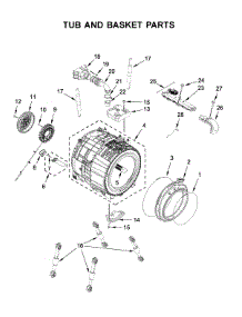 Tub And Basket Parts parts for Whirlpool Washer WFW8620HW2 from AppliancePartsPros.com