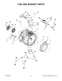 Tub And Basket Parts parts for Whirlpool Washer WFW8620HW3 from AppliancePartsPros.com