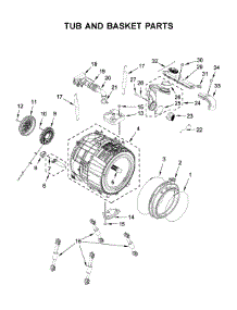 Tub And Basket Parts parts for Whirlpool Washer WFW862CHC0 from AppliancePartsPros.com