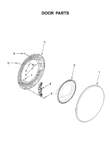 Door Parts parts for Whirlpool Washer WFW862CHC1 from AppliancePartsPros.com