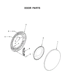 Door Parts parts for Whirlpool Washer WFW862CHC2 from AppliancePartsPros.com