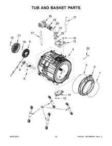 Tub And Basket Parts parts for Whirlpool Washer WFW862CHC4 from AppliancePartsPros.com