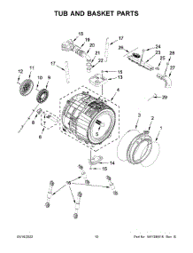 Tub And Basket Parts parts for Whirlpool Washer WFW9620HBK1 from AppliancePartsPros.com