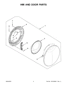 Hmi And Door Parts parts for Whirlpool Washer WFW9620HBK3 from AppliancePartsPros.com
