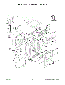 Top And Cabinet Parts parts for Whirlpool Washer WFW9620HC2 from AppliancePartsPros.com