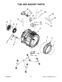 Tub And Basket Parts parts for Whirlpool Washer WFW9620HC2 from AppliancePartsPros.com