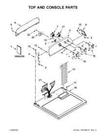 Top And Console Parts parts for Whirlpool Dryer WGD4815EW3 from AppliancePartsPros.com