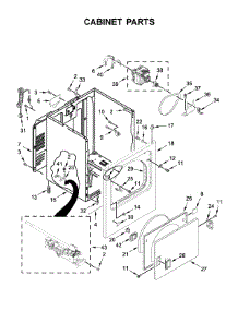 Cabinet Parts parts for Whirlpool Dryer WGD4815EW3 from AppliancePartsPros.com