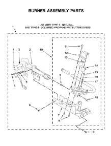 Burner Assembly Parts parts for Whirlpool Dryer WGD4815EW3 from AppliancePartsPros.com