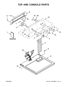 Top And Console Parts parts for Whirlpool Dryer WGD4850HW1 from AppliancePartsPros.com