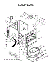 Cabinet Parts parts for Whirlpool Dryer WGD4850HW1 from AppliancePartsPros.com