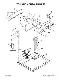 Top And Console Parts parts for Whirlpool Dryer WGD4950HW1 from AppliancePartsPros.com