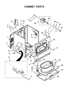 Cabinet Parts parts for Whirlpool Dryer WGD4950HW1 from AppliancePartsPros.com