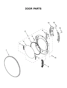 Door Parts parts for Whirlpool Dryer WGD560LHW0 from AppliancePartsPros.com