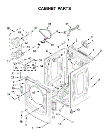 Cabinet Parts parts for Whirlpool Dryer WGD560LHW1 from AppliancePartsPros.com