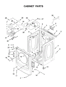 Cabinet Parts parts for Whirlpool Dryer WGD5620HW0 from AppliancePartsPros.com