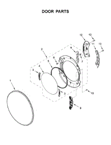 Door Parts parts for Whirlpool Dryer WGD5620HW0 from AppliancePartsPros.com