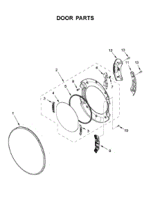 Door Parts parts for Whirlpool Dryer WGD5620HW1 from AppliancePartsPros.com