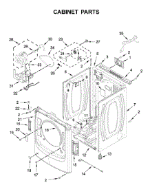 Cabinet Parts parts for Whirlpool Dryer WGD6620HC0 from AppliancePartsPros.com