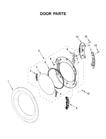 Door Parts parts for Whirlpool Dryer WGD6620HC0 from AppliancePartsPros.com