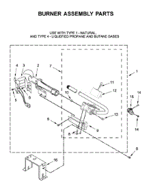 Burner Assembly Parts parts for Whirlpool Dryer WGD6620HC0 from AppliancePartsPros.com