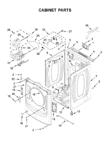 Cabinet Parts parts for Whirlpool Dryer WGD6620HC2 from AppliancePartsPros.com