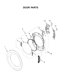 Door Parts parts for Whirlpool Dryer WGD6620HC2 from AppliancePartsPros.com