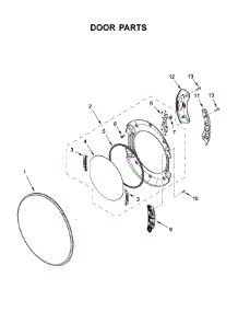 Door Parts parts for Whirlpool Dryer WGD6620HW1 from AppliancePartsPros.com