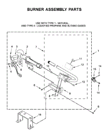 Burner Assembly Parts parts for Whirlpool Dryer WGD6620HW1 from AppliancePartsPros.com