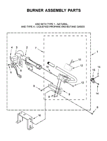 Burner Assembly Parts parts for Whirlpool Dryer WGD6620HW2 from AppliancePartsPros.com
