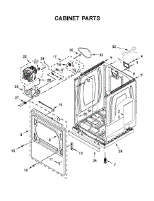 Cabinet Parts parts for Whirlpool Dryer WGD7120HC0 from AppliancePartsPros.com