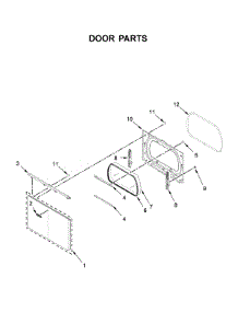 Door Parts parts for Whirlpool Dryer WGD7120HW0 from AppliancePartsPros.com