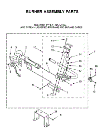 Burner Assembly Parts parts for Whirlpool Dryer WGD8120HC0 from AppliancePartsPros.com