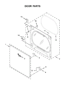 Door Parts parts for Whirlpool Dryer WGD8120HW0 from AppliancePartsPros.com