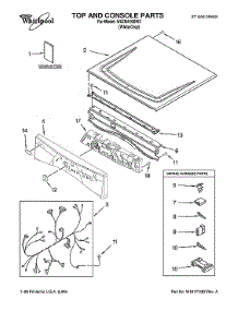Top & Console Parts parts for Whirlpool Dryer WGD8410SW2 from AppliancePartsPros.com
