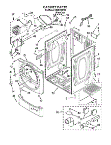 Cabinet Parts parts for Whirlpool Dryer WGD8410SW2 from AppliancePartsPros.com