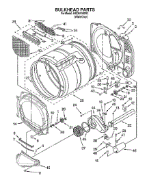 Bulkhead Parts parts for Whirlpool Dryer WGD8410SW2 from AppliancePartsPros.com