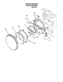 Door Parts parts for Whirlpool Dryer WGD8410SW2 from AppliancePartsPros.com