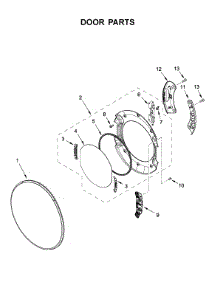 Door Parts parts for Whirlpool Dryer WGD8620HC0 from AppliancePartsPros.com