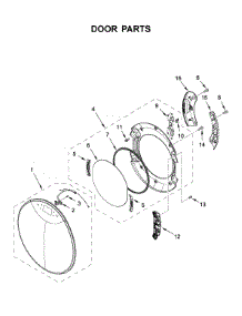 Door Parts parts for Whirlpool Dryer WGD9620HBK1 from AppliancePartsPros.com