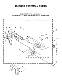 Burner Assembly Parts parts for Whirlpool Dryer WGD9620HBK1 from AppliancePartsPros.com